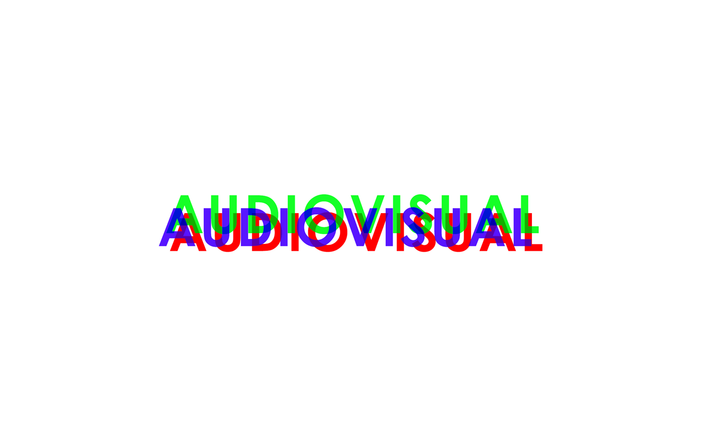 Texto audiovisual com três cores